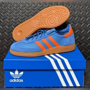 Adidas Handball Spezial Blue‎ Orange Gum Sneakers Mens Size 10.5